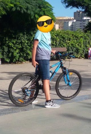 Bicicleta infantil/juvenil azul