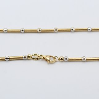 Cadena de oro combinado de 18k. Peso: 12.98 gr.
