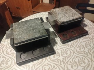 Parrillas de piedra volcánica para asar