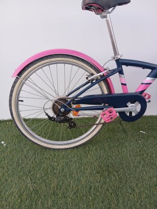 Bicicleta infantil Btwin azul y rosa