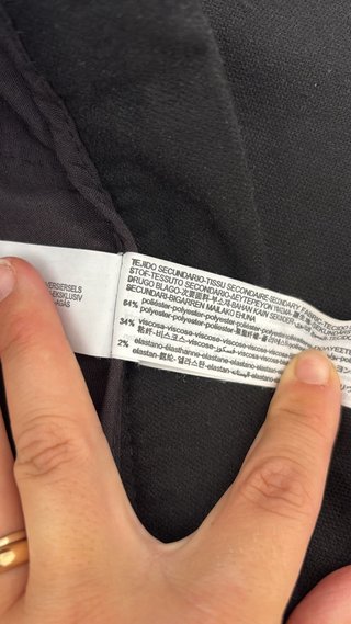 Pantaloni Zara neri con banda laterale bianca