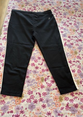 Pantaloni Zara neri con banda laterale bianca