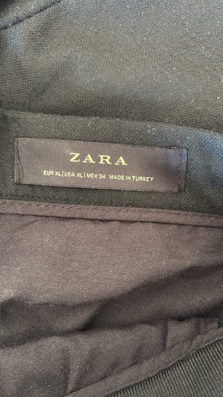 Pantaloni Zara neri con banda laterale bianca
