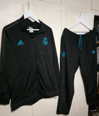 Chándal Real Madrid Adidas Negro y Turquesa