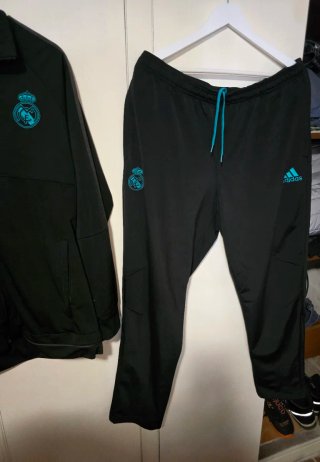 Chándal Real Madrid Adidas Negro y Turquesa