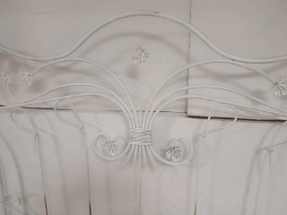 Cabecero de cama forja blanco