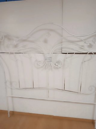 Cabecero de cama forja blanco