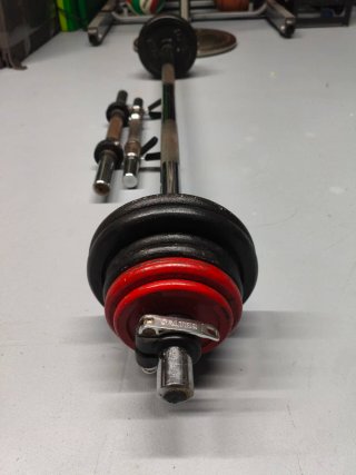 Barra 120cm con 15kg en pesas