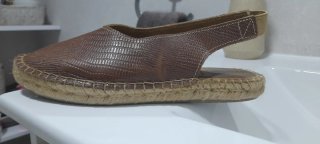 Sandalias esparto marrón