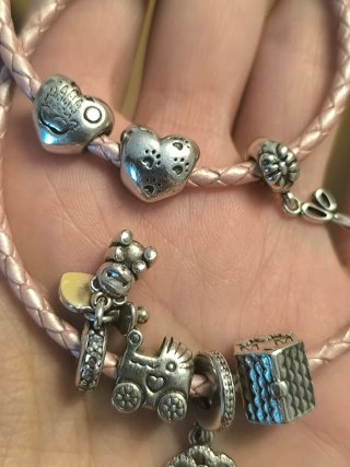 Pulsera Pandora Rosa con Charms