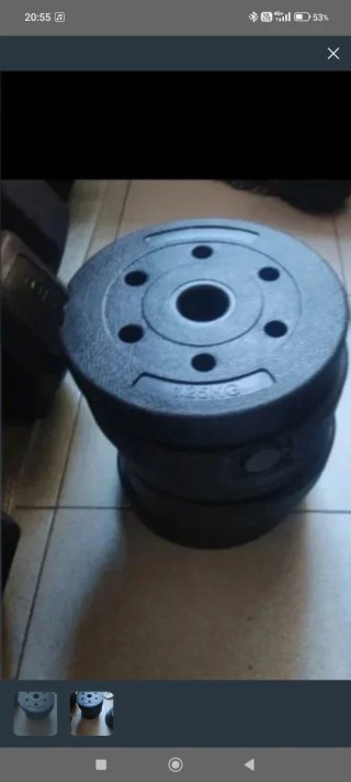 Discos de mancuerna 6 x 1'5kg y 6 x 1'25kg