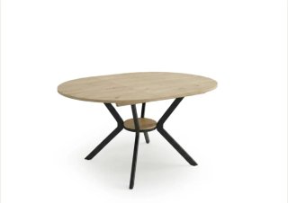 Mesa redonda extensible madera y metal