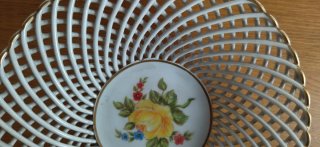 Plato decorativo cerámica floral