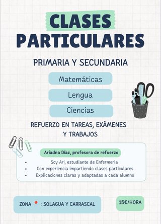 Clases particulares de refuerzo