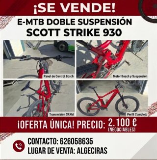 Bici Eléctrica Scott Strike 930 Talla L