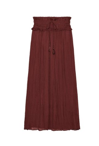 Falda larga Zara marrón