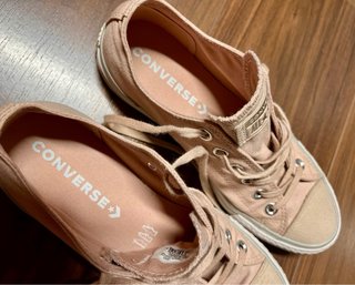 Zapatillas Converse All Star Rosa Nude con Plata