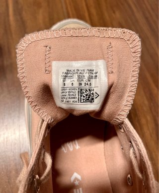 Zapatillas Converse All Star Rosa Nude con Plata