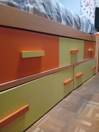 Cama juvenil con cajones 190x90cm