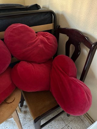 Cojín Corazón Rosa Terciopelo