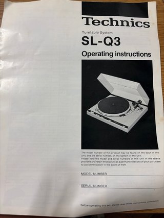 Giradischi Technics Quartz SL-Q3