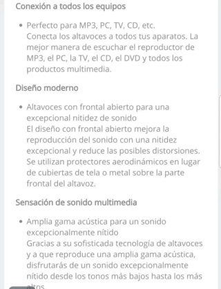 Altavoces philips multimedia 2.1