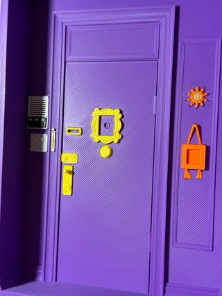 Colgador Llaves Friends Morado/Naranja