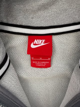 Sudadera Nike Hombre Gris Cremallera  | Talla M