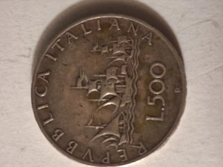 Lire 500 Argento Caravelle 1961