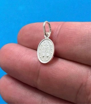 Medalla Colgante Virgen Milagrosa Plata 925