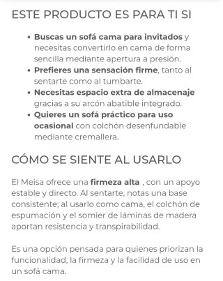 ✨ SOFÁ + CAMA DOBLE + ARCÓN + 4 COJINES ✨.