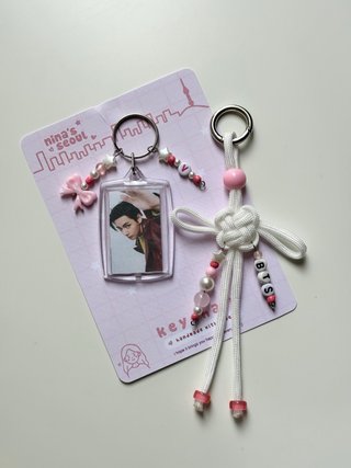 Llavero personalizado foto  + nudo de la suert