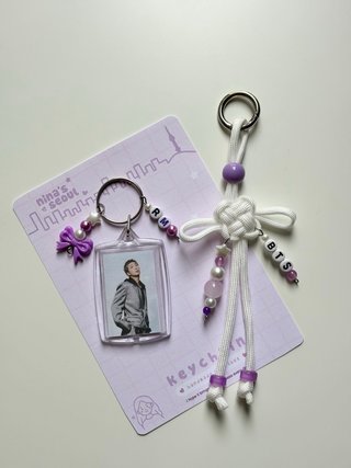 Llavero personalizado foto  + nudo de la suert