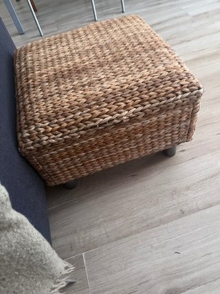 Puff de fibra tejido