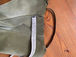 Borsa camoscio verde doppio manico