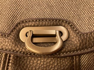 Bolso Adolfo Domínguez Marrón y Dorado