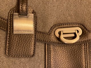Bolso Adolfo Domínguez Marrón y Dorado