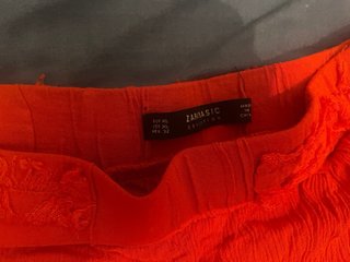 Pantalón Zara Basic Collection Naranja Talla XL