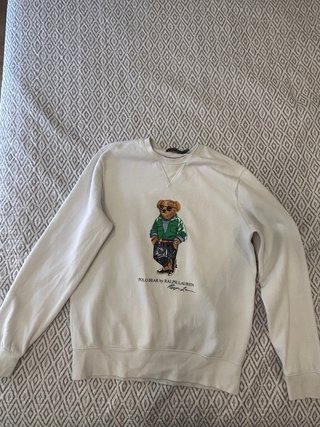 Sudadera Polo Bear Ralph Lauren Blanca