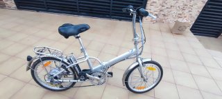 Bicicleta Plegable Folding Plata