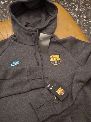 Felpa Ufficiale FC Barcelona Nike Grigia