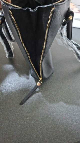 Borsa donna nera con zip