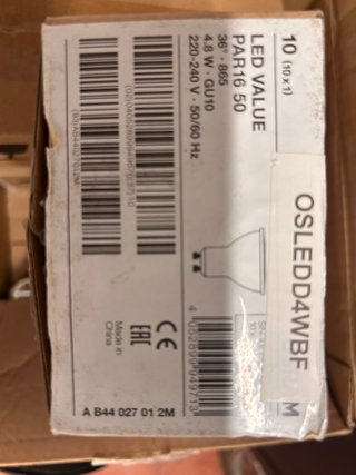 Lámpara LED GU10 PAR16 50 4.8W