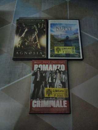 Lote 3 Películas DVD (Agnosia, Nueve Revelaciones,