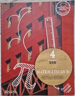 Libros matemáticas 4ESO ANAYA