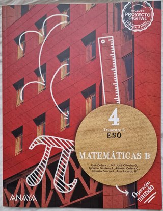 Libros matemáticas 4ESO ANAYA