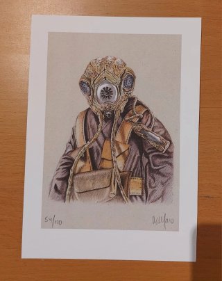 Litografías Star Wars Cazarrecompensa Miguel A.Rey
