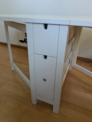 Mesa alas abatibles Ikea Norden blanca