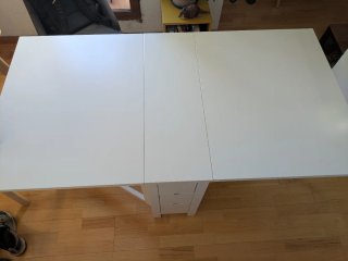 Mesa alas abatibles Ikea Norden blanca