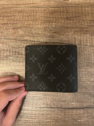 Portafoglio Louis Vuitton nero con scatola